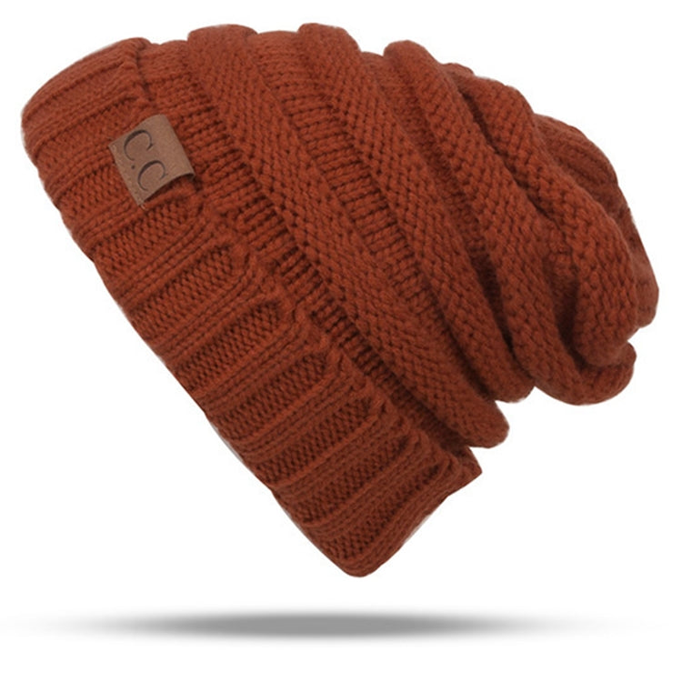 Cappelli di lana tinta unita lettera CC Cappello lavorato a maglia conciso, Black, Coffee, Pink, Green, Grey, Dark Beige, Khaki, Magenta, Beige, Navy Blue, Red, Baby Blue, White, Beown
