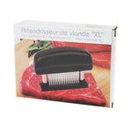 Batticarne con lame in acciaio inossidabile con ago ultra acuto a 48 pin per pollo, bistecca, manzo, maiale, pesce, 15x11.3x3.5cm