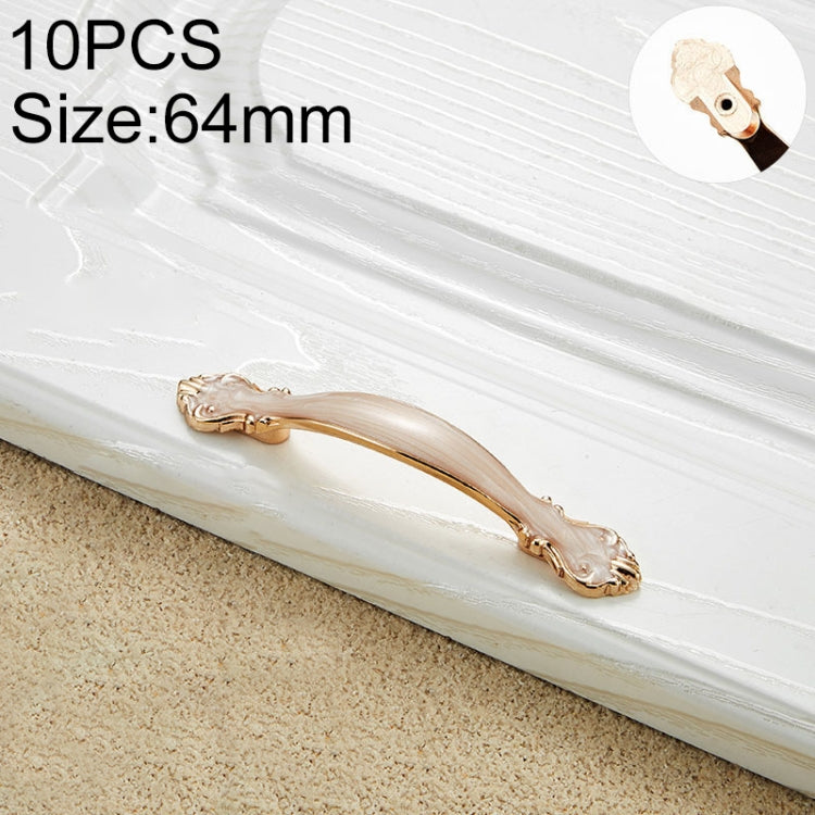 10 PZ 6032A_64 Maniglia per armadio in vernice ambra bianca Passo: 64mm, 6032A_64 White Amber