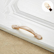 10 PZ 6032A_64 Maniglia per armadio in vernice ambra bianca Passo: 64mm, 6032A_64 White Amber