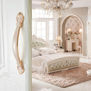 10 PZ 6032A_64 Maniglia per armadio in vernice ambra bianca Passo: 64mm, 6032A_64 White Amber