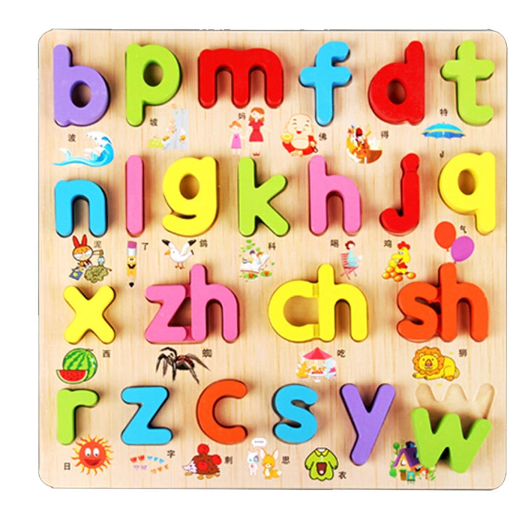 Puzzle per bambini in legno per bambini Giocattoli educativi Puzzle per bambini Piastra cognitiva (0-9 numeri arabi), 26 Minuscules Style, vowel Style, 0~19 numbers Style, 26 majuscule Style, 0~9 numbers Style