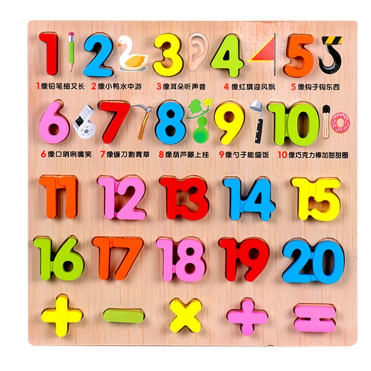 Puzzle per bambini in legno per bambini Giocattoli educativi Puzzle per bambini Piastra cognitiva (0-9 numeri arabi), 26 Minuscules Style, vowel Style, 0~19 numbers Style, 26 majuscule Style, 0~9 numbers Style