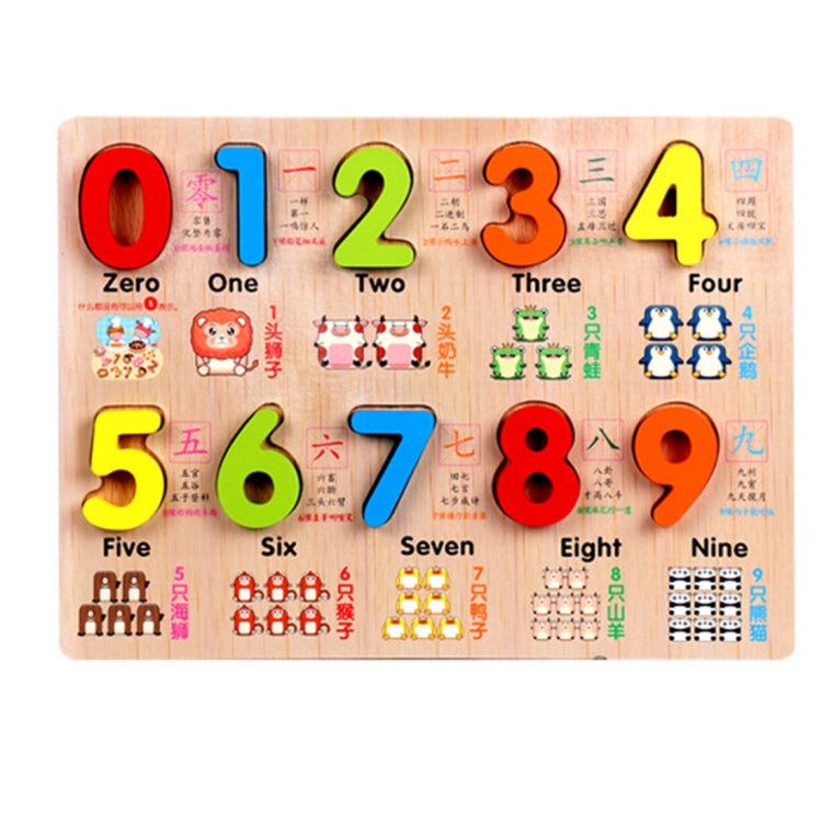 Puzzle in legno educativo per bambini con numeri e lettere