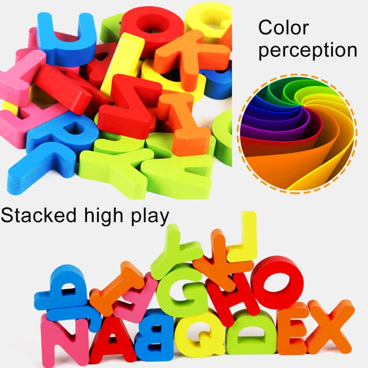 Puzzle in legno educativo per bambini con numeri e lettere
