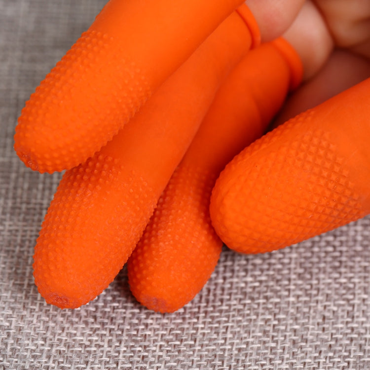 100pcs Anti-Static & Anti-Slip Fingertip Durable Latex Protective Gloves Size: L, 2.8*6.5cm