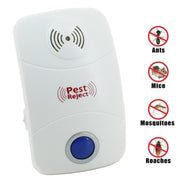 Repellente elettronico per il controllo dei parassiti delle zanzare e dei ratti ad ultrasuoni con luce LED, spina UK, AC90V-250V, UK Plug