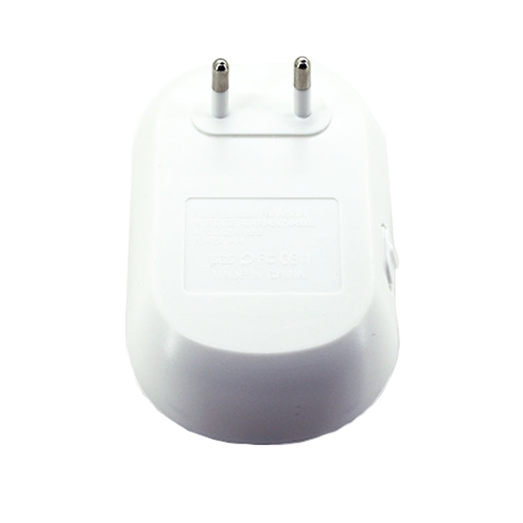 Repellente elettronico per il controllo dei parassiti delle zanzare dei ratti ad ultrasuoni con luce LED, spina europea AC90V-250V (bianco + blu), EU Plug