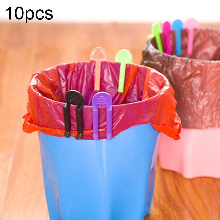 10 pezzi sacchetto della spazzatura universale clip fissa cestino per rifiuti bidone della spazzatura bidone della spazzatura morsetto clip per spazzatura clip antiscivolo per sacchetto della spazzatura, consegna colore casuale, Garbage Can Clamp