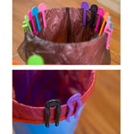 10 pezzi sacchetto della spazzatura universale clip fissa cestino per rifiuti bidone della spazzatura bidone della spazzatura morsetto clip per spazzatura clip antiscivolo per sacchetto della spazzatura, consegna colore casuale, Garbage Can Clamp