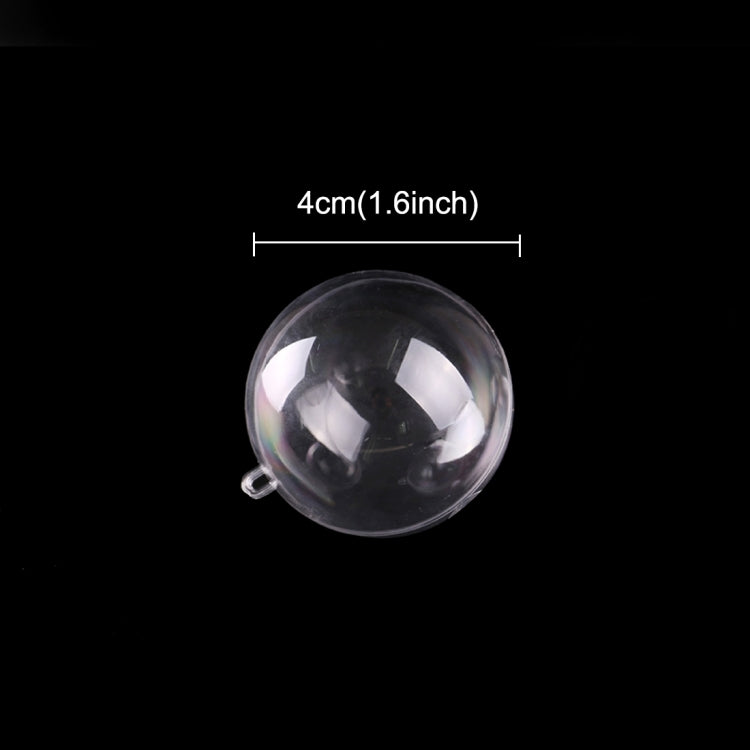 Confezione regalo per regali di nozze, palla di fiori eterni a forma di sfera di plastica vuota da 5 pezzi, sfera di plastica trasparente, dimensioni: 4 x 4 cm, Size: 4 x 4cm