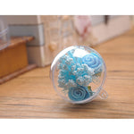 Confezione regalo per regali di nozze, palla di fiori eterni a forma di sfera di plastica vuota da 5 pezzi, sfera di plastica trasparente, dimensioni: 4 x 4 cm, Size: 4 x 4cm