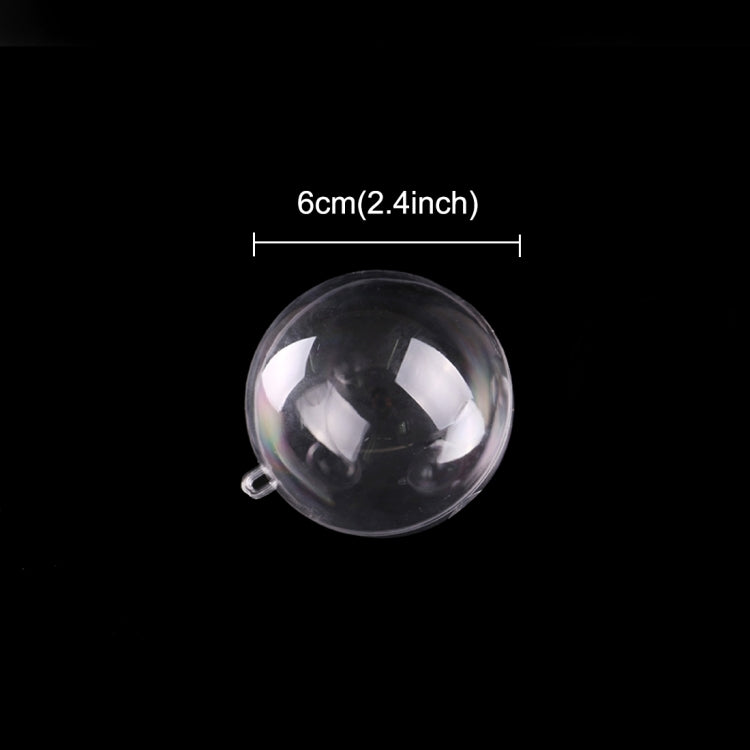 Confezione regalo per regali di nozze, palla di fiori eterni a forma di sfera di plastica vuota da 5 pezzi, sfera di plastica trasparente, dimensioni: 6 x 6 cm, Size: 6 x 6cm