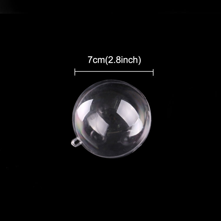 Confezione regalo per regali di nozze, palla di fiori eterni a forma di sfera di plastica vuota da 5 pezzi, sfera di plastica trasparente, dimensioni: 7 x 7 cm, Size: 7 x 7cm