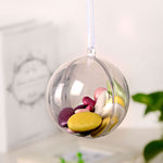 Confezione regalo per regali di nozze, palla di fiori eterni a forma di sfera di plastica vuota da 5 pezzi, sfera di plastica trasparente, dimensioni: 8 x 8 cm, Size: 8 x 8cm