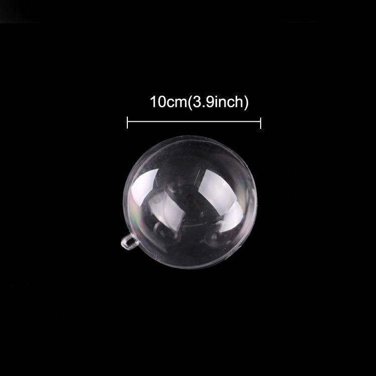 Confezione regalo per regali di nozze, palla di fiori eterni a forma di sfera di plastica vuota da 5 pezzi, sfera di plastica trasparente, dimensioni: 10 x 10 cm, Size: 10 x 10cm