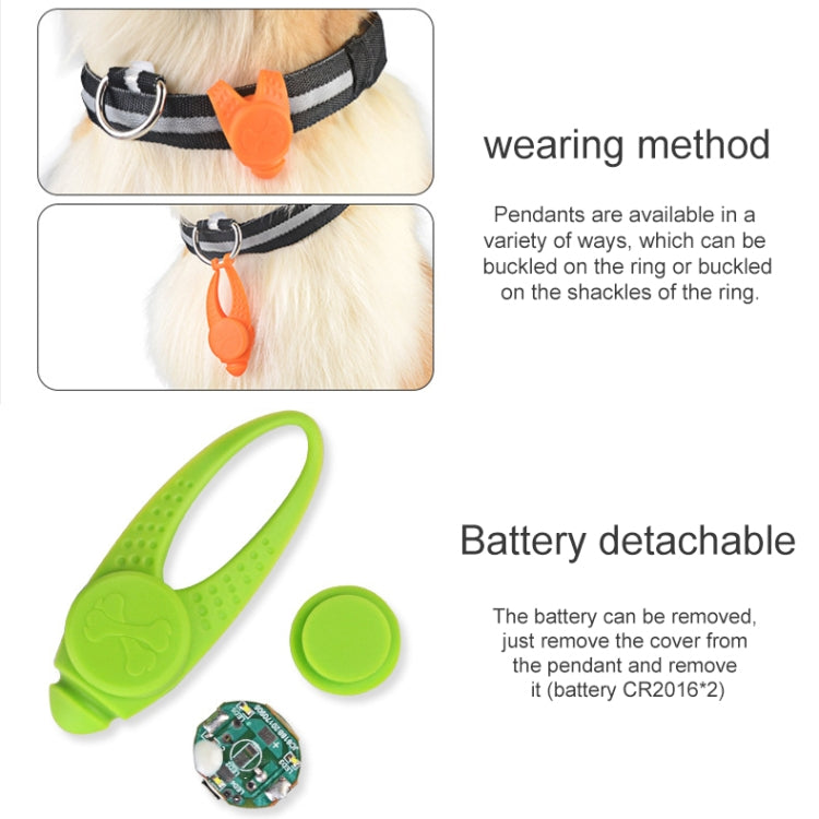 Ciondolo LED in silicone per collare animali domestici