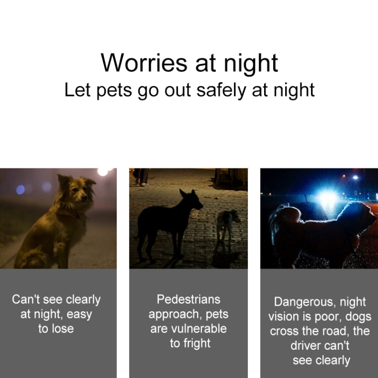 Ciondolo LED in silicone per collare animali domestici