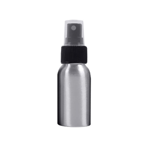 Bottiglia in alluminio 50 ml con atomizzatore in vetro ricaricabi