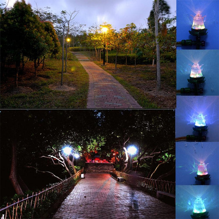 Ugello irrigazione giardino con luce LED integrata