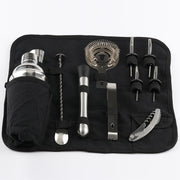 Set di strumenti per shaker per cocktail da vino in acciaio inossidabile 12 in 1 con borsa in tessuto, Boston 800600M, Boston 800600M