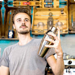 Set di strumenti per shaker per cocktail 11 in 1 in acciaio inossidabile con supporto in legno, capacità: 750 ml, 750ml