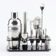 Set di strumenti per shaker per cocktail 18 in 1 con supporto in acrilico, capacità: 750 ml, 750ml