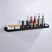 Portaoggetti per condimenti da parete multifunzione da cucina da 80 cm, 80cm(Black)