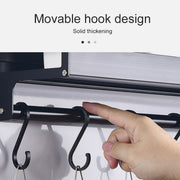 Scaffale porta condimenti da parete multifunzione da cucina da 50 cm, Wall-mounted Seasoning Storage Rack