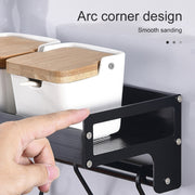 Scaffale porta condimenti da parete multifunzione da cucina da 50 cm, Wall-mounted Seasoning Storage Rack