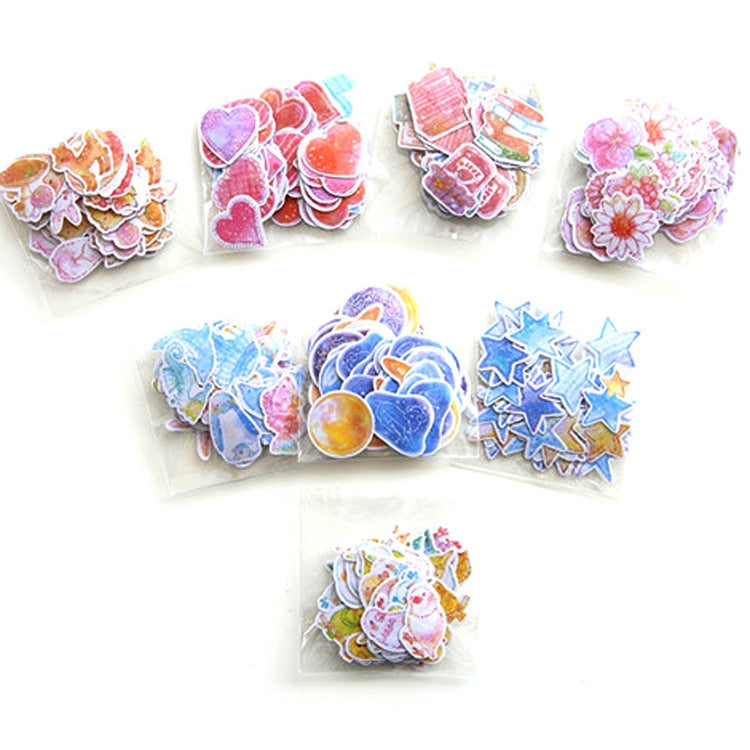 10 confezioni di adesivi creativi in PVC impermeabile, album fai da te, diario, acquerello, adesivo decorativo, consegna casuale, PVC Sticker