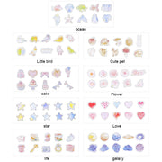 10 confezioni di adesivi creativi in PVC impermeabile, album fai da te, diario, acquerello, adesivo decorativo, consegna casuale, PVC Sticker