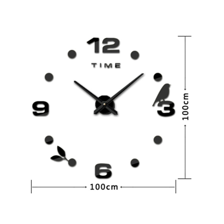 Orologio da parete specchio acrilico 3D silenzioso 100x100 cm