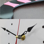 Orologio da parete a forma di gatto a batteria, decorazione per camera da letto, ufficio, 42x18 cm, con code oscillanti