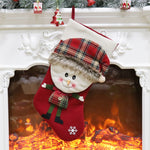 Ciondolo per borsa regalo con decorazione natalizia, Elk, Snowman, Santa Claus