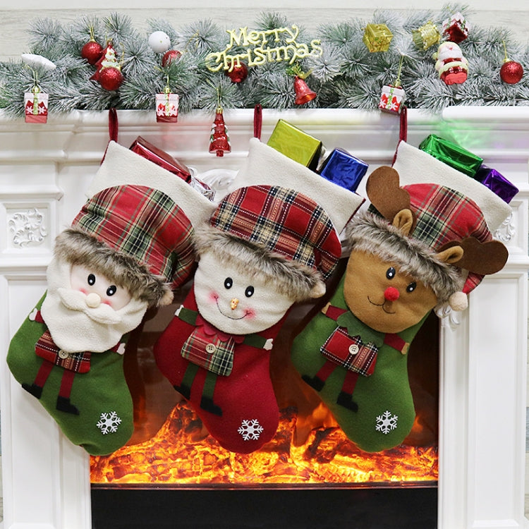 Ciondolo per borsa regalo con decorazione natalizia, Elk, Snowman, Santa Claus