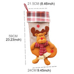 Ciondolo per borsa regalo in tessuto reticolare con ornamento natalizio, Elk, Snowman, Santa