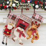 Ciondolo per borsa regalo in tessuto reticolare con ornamento natalizio, Elk, Snowman, Santa