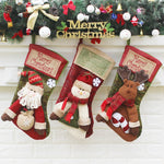 Decorazione ornamento di Natale Ciondolo per borsa regalo con calza grande di Natale di Buon Natale, Snowman, Santa Claus, Elk