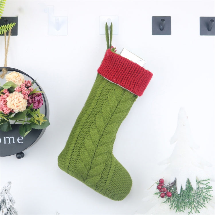 CX20221 Borsa regalo per calzini natalizi in lana lavorata a maglia Decorazione pendente per albero di Natale