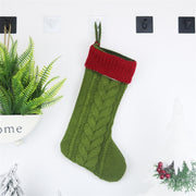 CX20221 Borsa regalo per calzini natalizi in lana lavorata a maglia Decorazione pendente per albero di Natale