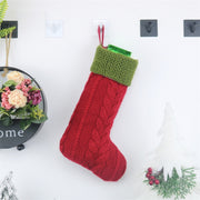 CX20221 Borsa regalo per calzini natalizi in lana lavorata a maglia Decorazione pendente per albero di Natale
