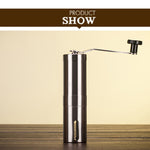 Macinacaffè manuale a manovella in acciaio inossidabile con macina conica portatile, capacità: 40 g, Stainless Steel Capacity: 40g