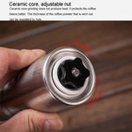 Macinacaffè manuale a manovella in acciaio inossidabile con macina conica portatile, capacità: 40 g, Stainless Steel Capacity: 40g