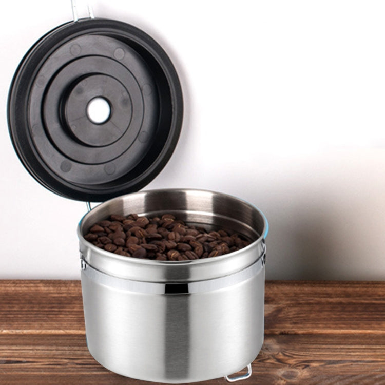 Contenitore per la conservazione dei chicchi di fondi di caffè sigillato in acciaio inossidabile da 800 ml con valvola di sfiato del gas CO2 incorporata e calendario