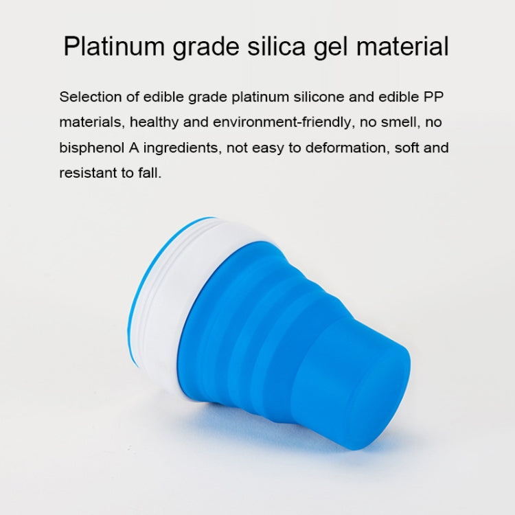 Tazza da viaggio pieghevole da tè pieghevole da caffè tascabile da 350 ml Tazza in silicone con coperchio
