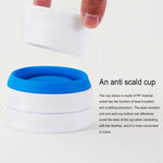 Tazza da viaggio pieghevole da tè pieghevole da caffè tascabile da 350 ml Tazza in silicone con coperchio