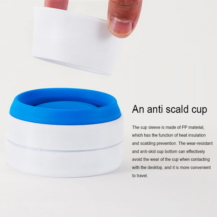 Tazza da viaggio pieghevole da tè pieghevole da caffè tascabile da 350 ml Tazza in silicone con coperchio