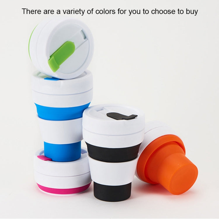 Tazza da viaggio pieghevole da tè pieghevole da caffè tascabile da 350 ml Tazza in silicone con coperchio