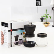Mulino conico portatile Macinino manuale per spezie Erbe Macinino a mano Macinino per chicchi di caffè con vaso di tenuta, With Seal Pot